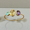 Amethyst Topaz Open Cuff Bangle