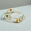 Multi-Gem Open Cuff Bangle