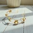 Multi-Gem Open Cuff Bangle