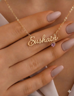 Name pendant with Birthstone