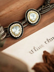 Noor-E-Gul  black polki stud earrings
