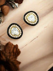 Noor-E-Gul  black polki stud earrings