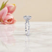 Ascher Cut Moissanite Halo Solitaire  Ring RG-MD-SL-100/109