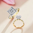 Ascher Cut Moissanite Halo Solitaire  Ring RG-MD-SL-100/109