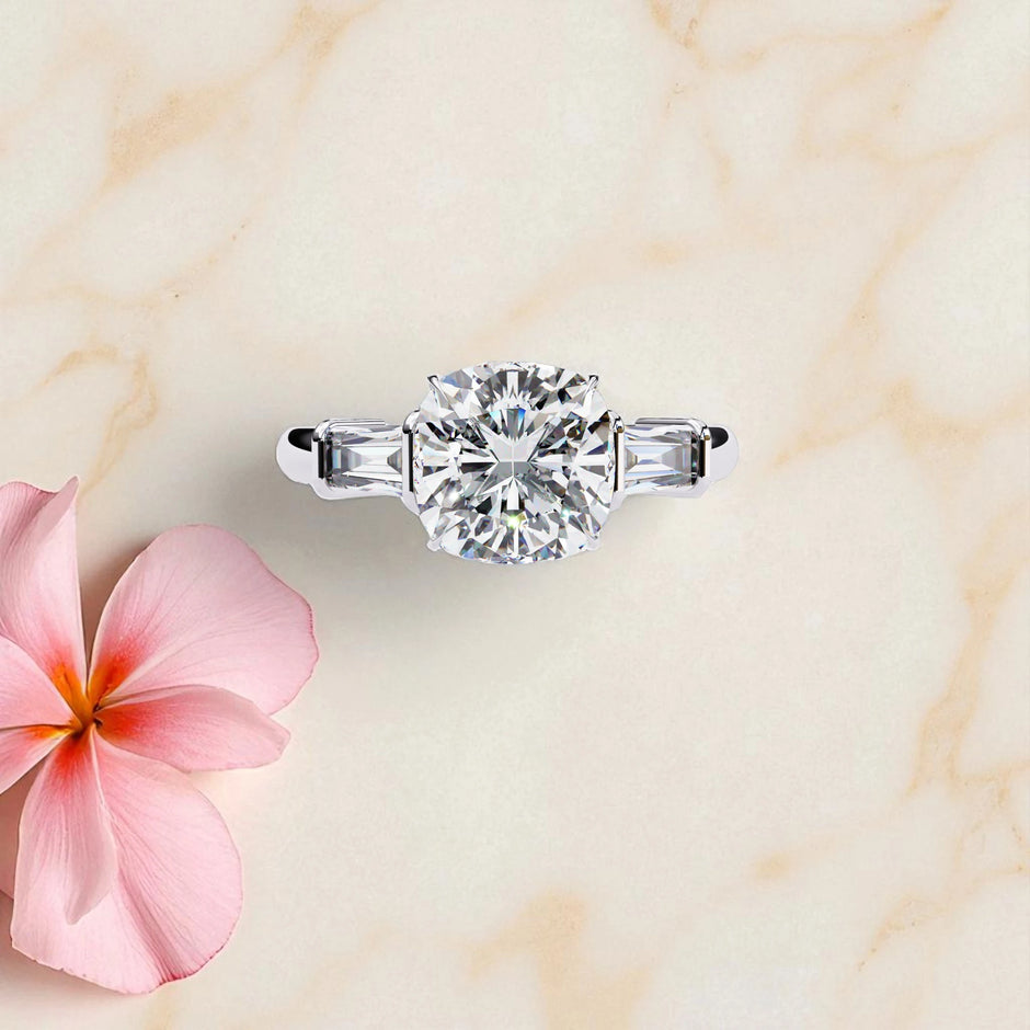 Moissanite Solitaire  Ring RG-MD-SL-100/124
