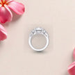 Moissanite Solitaire Cluster Ring RG-MD-SL-100/135