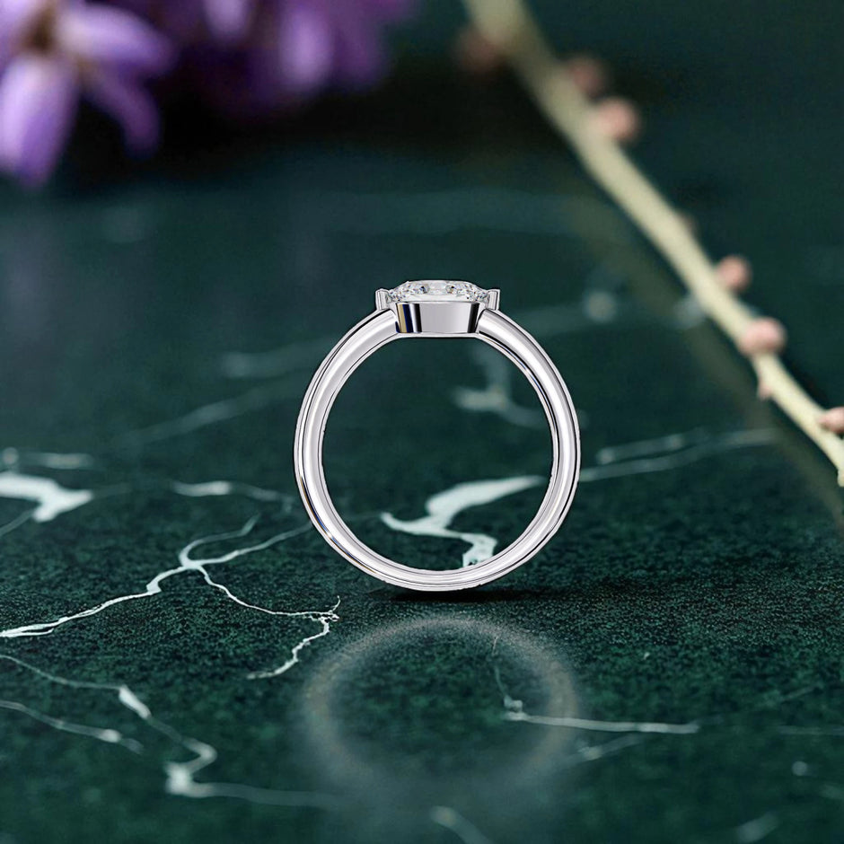 Moissanite Solitaire  Ring RG-MD-SL-100/142