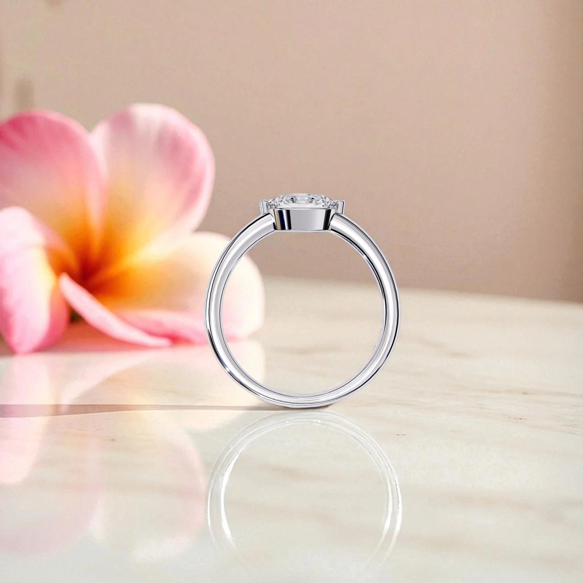 Moissanite Solitaire  Ring RG-MD-SL-100/142