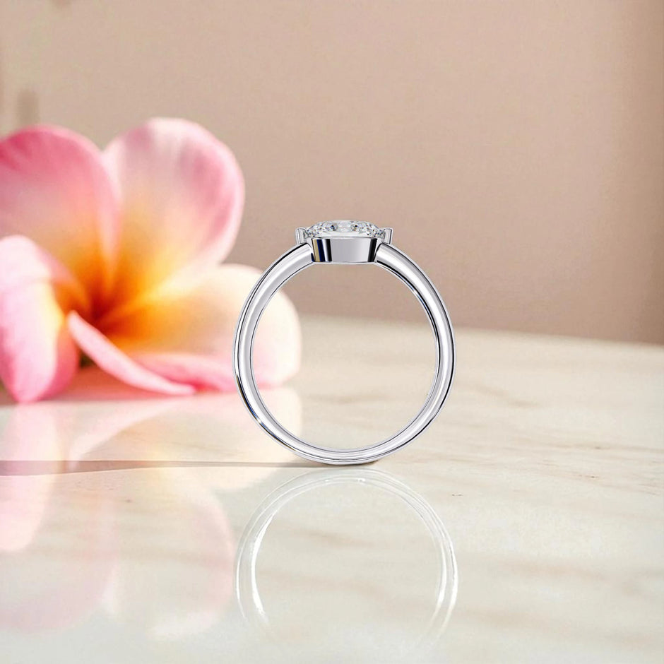 Moissanite Solitaire  Ring RG-MD-SL-100/142
