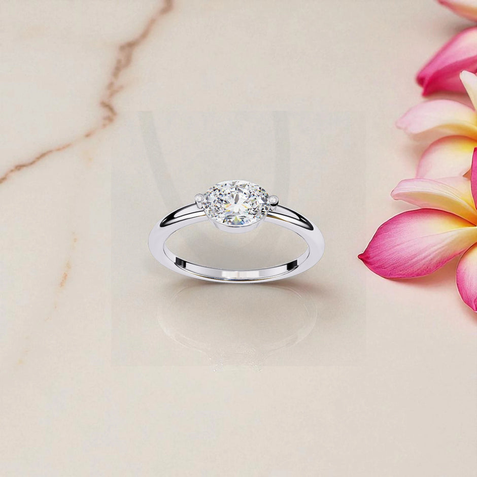 Moissanite Solitaire  Ring RG-MD-SL-100/142