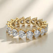 Heart Blossom  Dainty Moissanite Eternity Band RG-MD-SL-100/15
