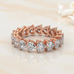 Heart Blossom  Dainty Moissanite Eternity Band RG-MD-SL-100/15
