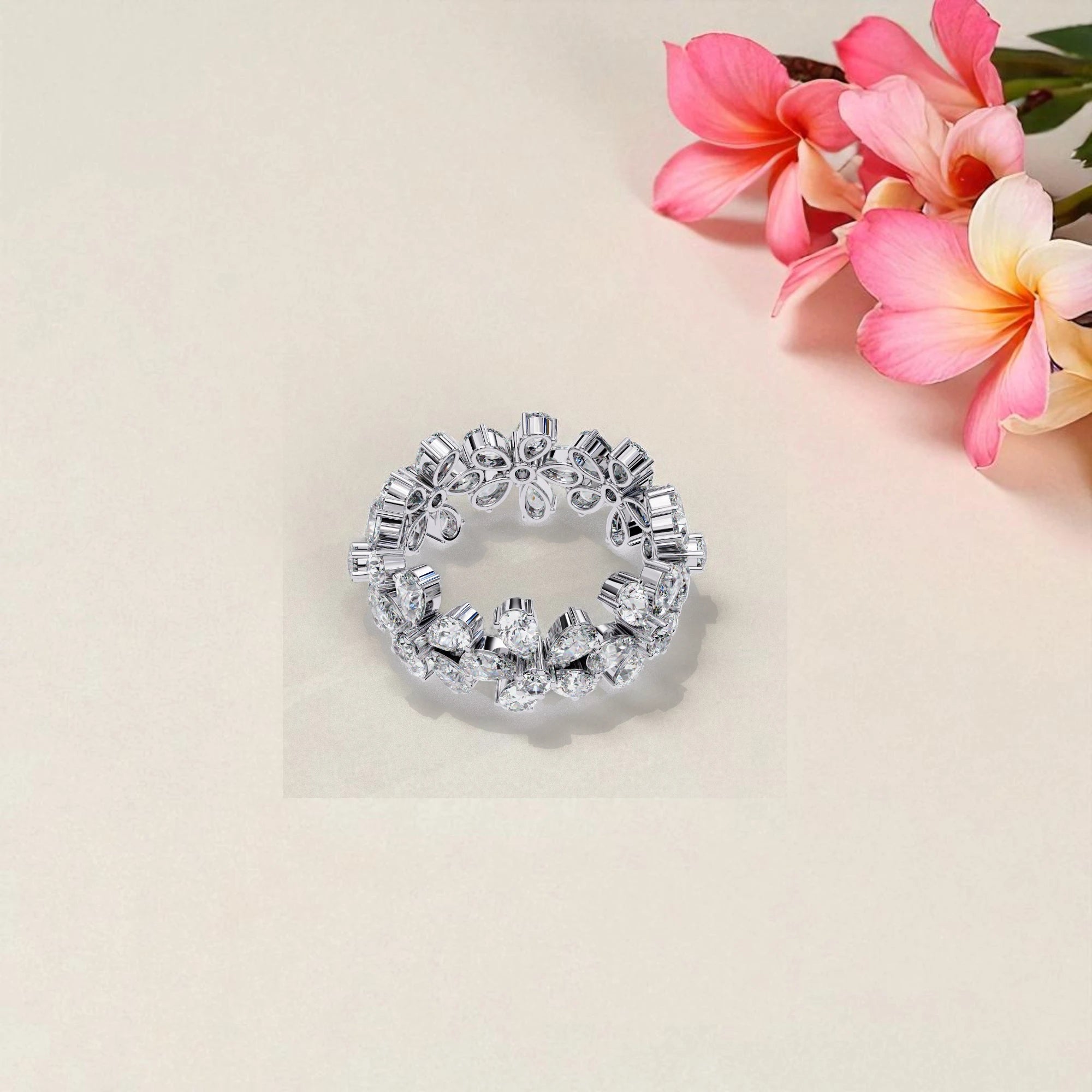 Moissanite Eternity Band Ring RG-MD-SL-100/158