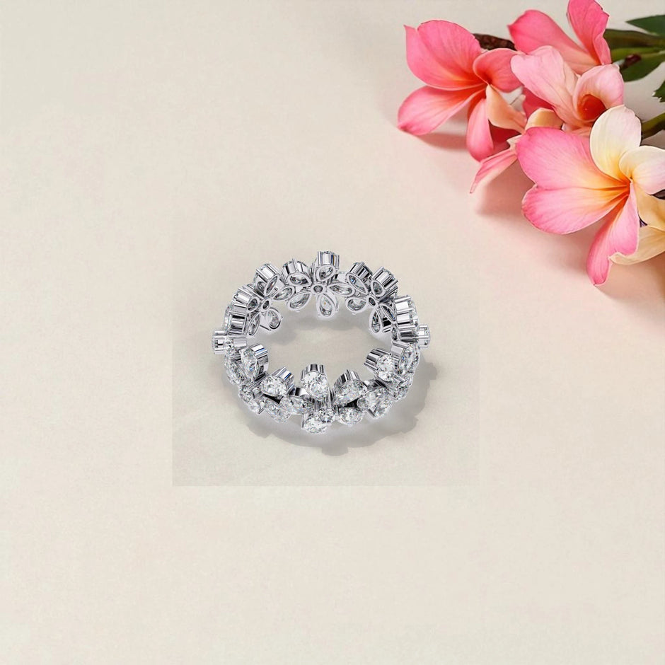 Moissanite Eternity Band Ring RG-MD-SL-100/158
