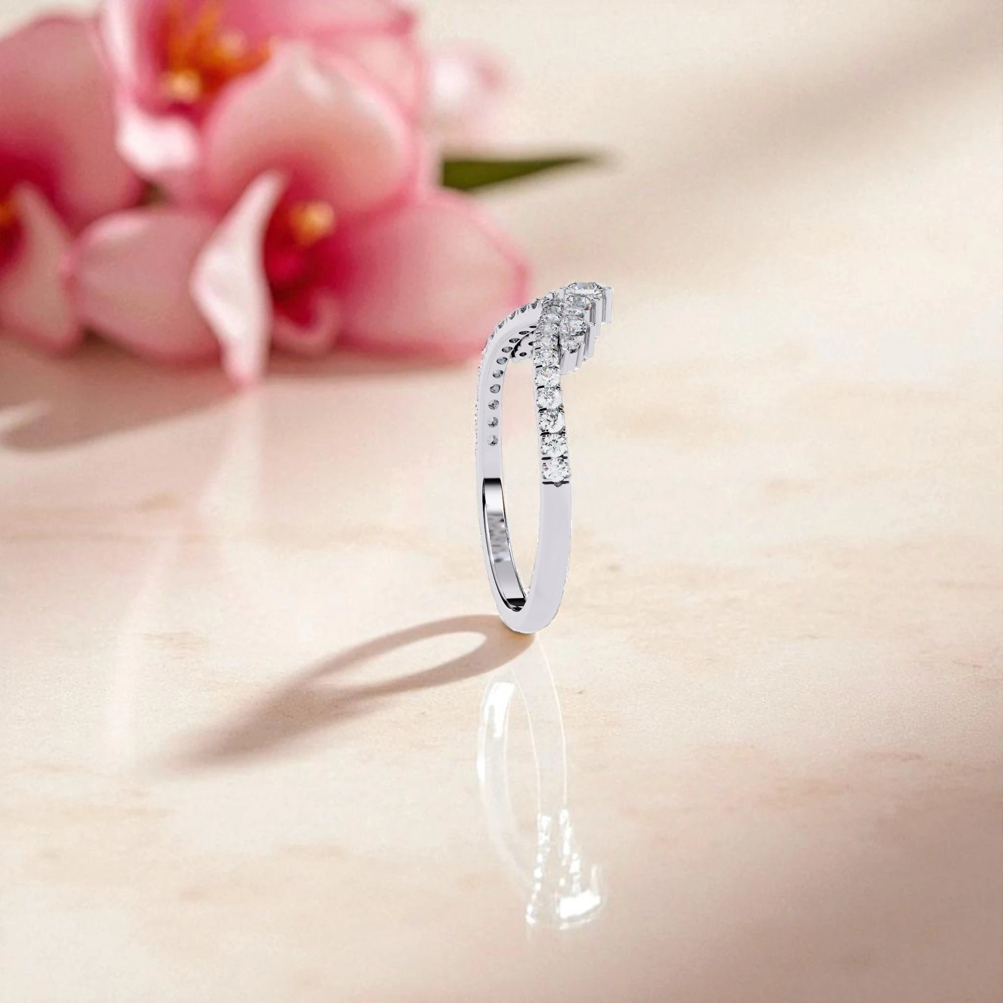 Moissanite Princess Crown Eternity Band Ring RG-MD-SL-100/164