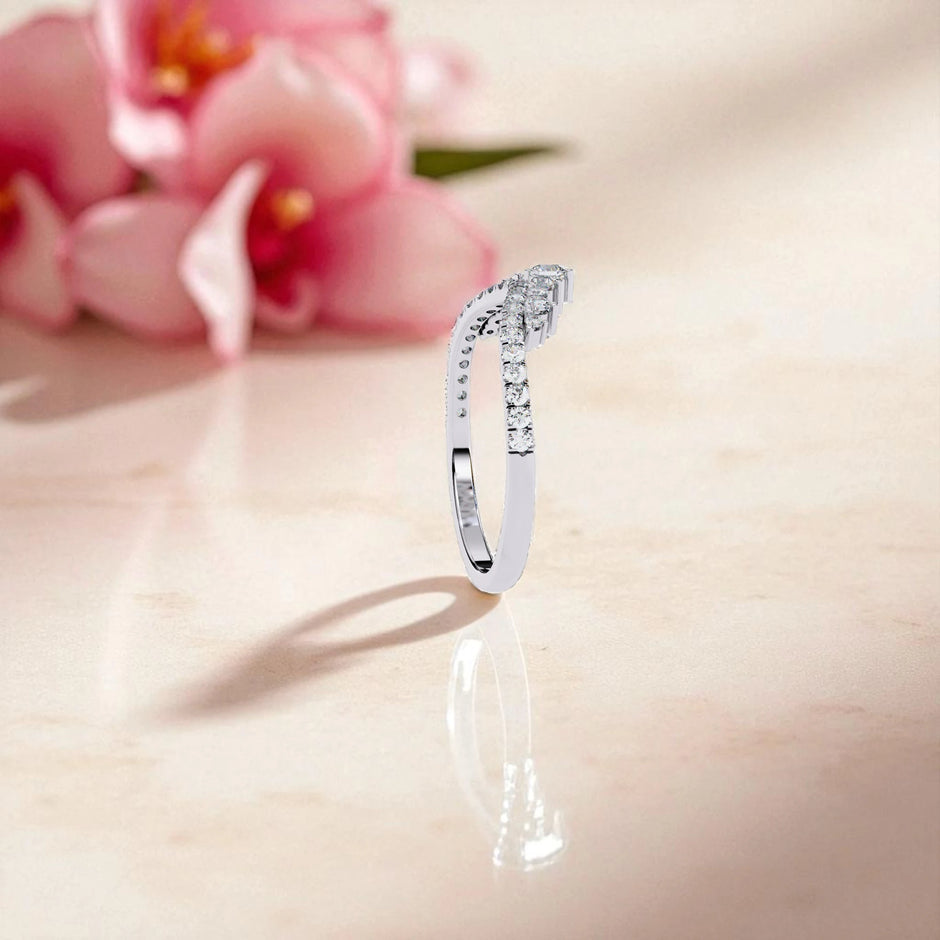 Moissanite Princess Crown Eternity Band Ring RG-MD-SL-100/164