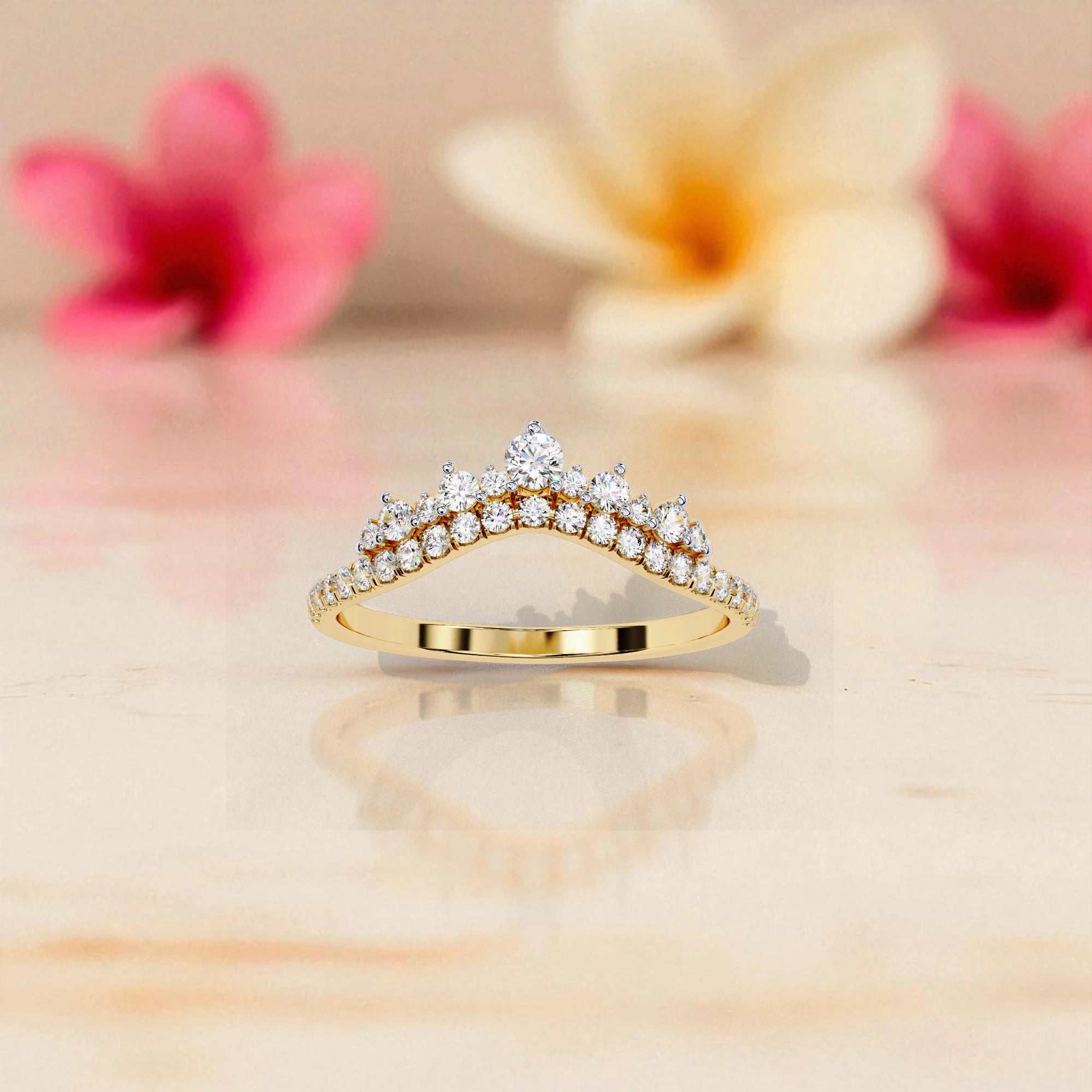 Moissanite Princess Crown Eternity Band Ring RG-MD-SL-100/164