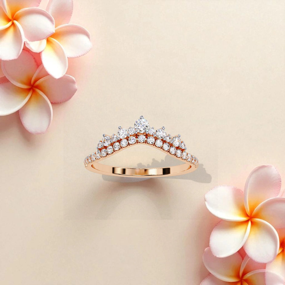 Moissanite Princess Crown Eternity Band Ring RG-MD-SL-100/164