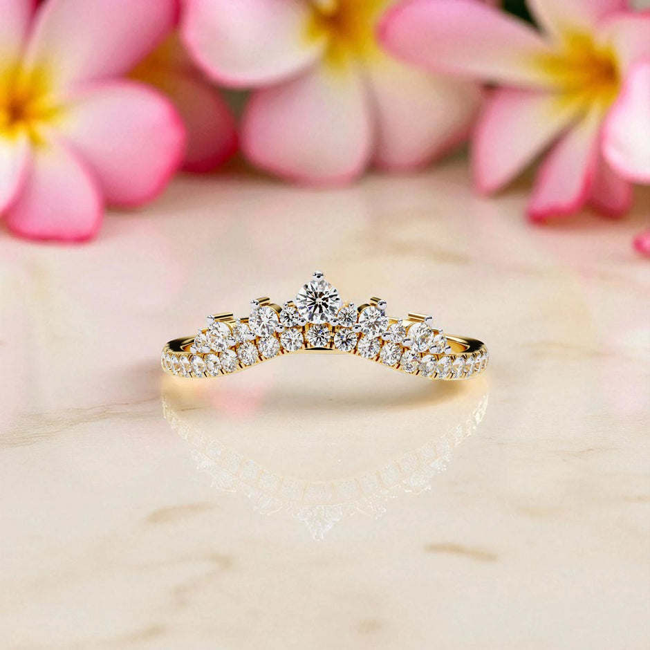 Moissanite Princess Crown Eternity Band Ring RG-MD-SL-100/164