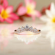 Moissanite Princess Crown Eternity Band Ring RG-MD-SL-100/164