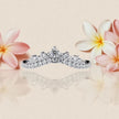 Moissanite Princess Crown Eternity Band Ring RG-MD-SL-100/164