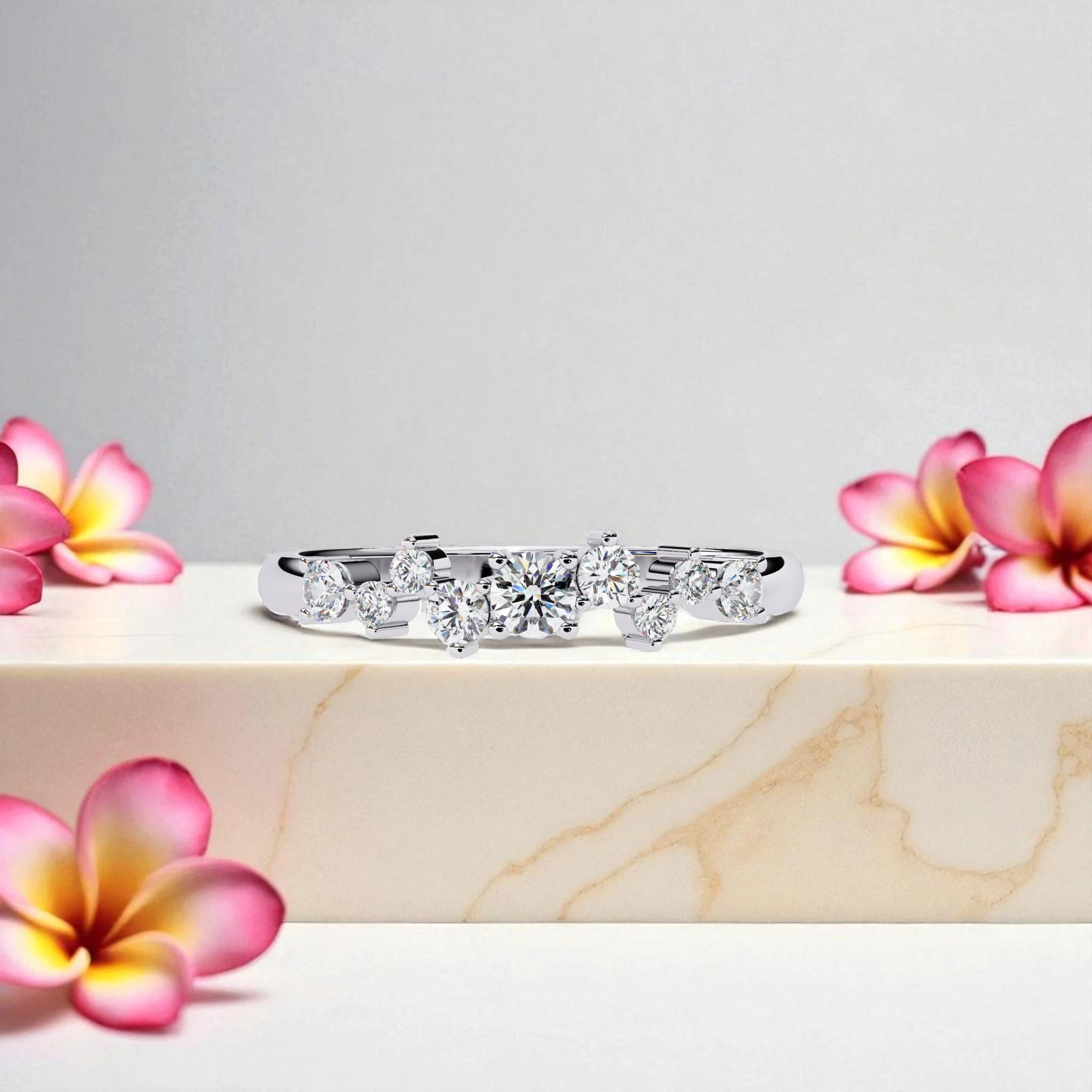 Moissanite Cluster Eternity Band Ring RG-MD-SL-100/171