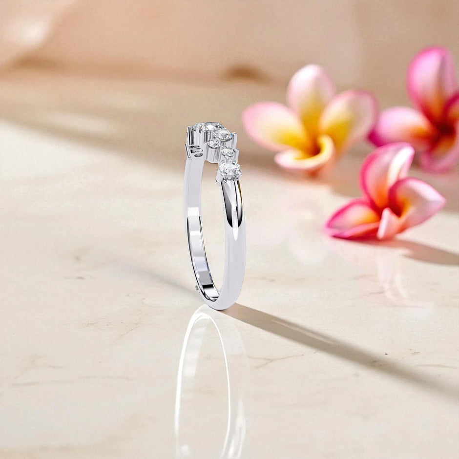Moissanite Cluster Eternity Band Ring RG-MD-SL-100/171