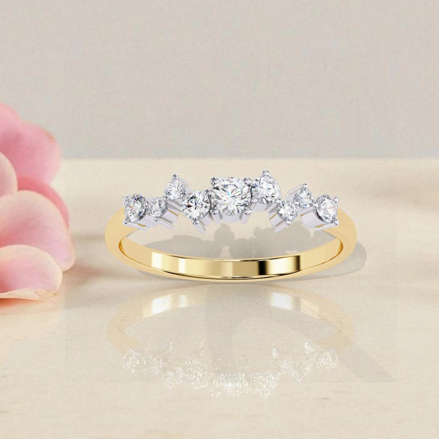 Moissanite Cluster Eternity Band Ring RG-MD-SL-100/171