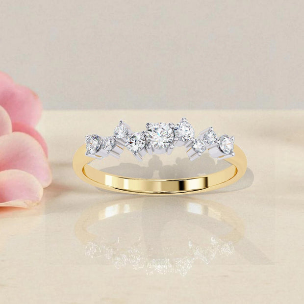 Moissanite Cluster Eternity Band Ring RG-MD-SL-100/171