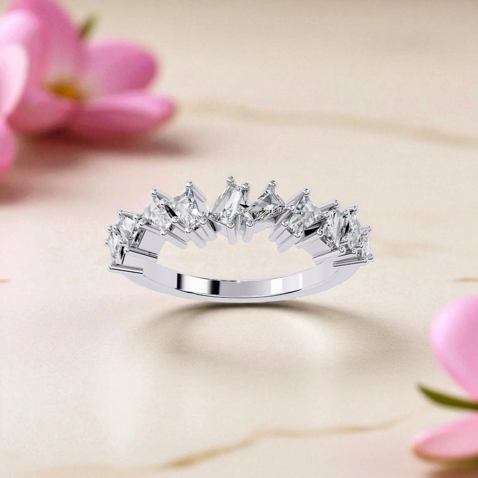 Moissanite Cluster Eternity Band Ring RG-MD-SL-100/172