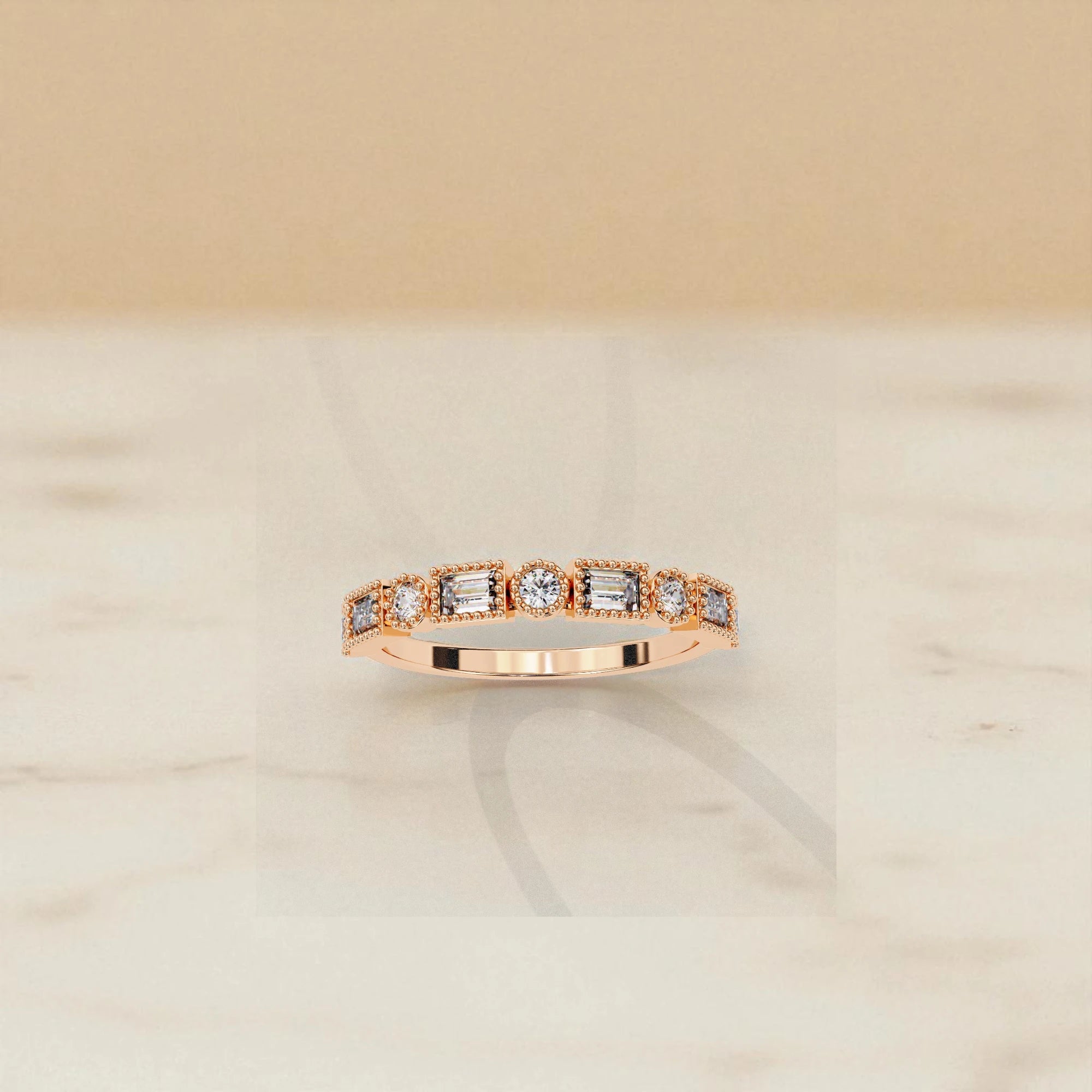 Moissanite Dainty Eternity Band Ring RG-MD-SL-100/173