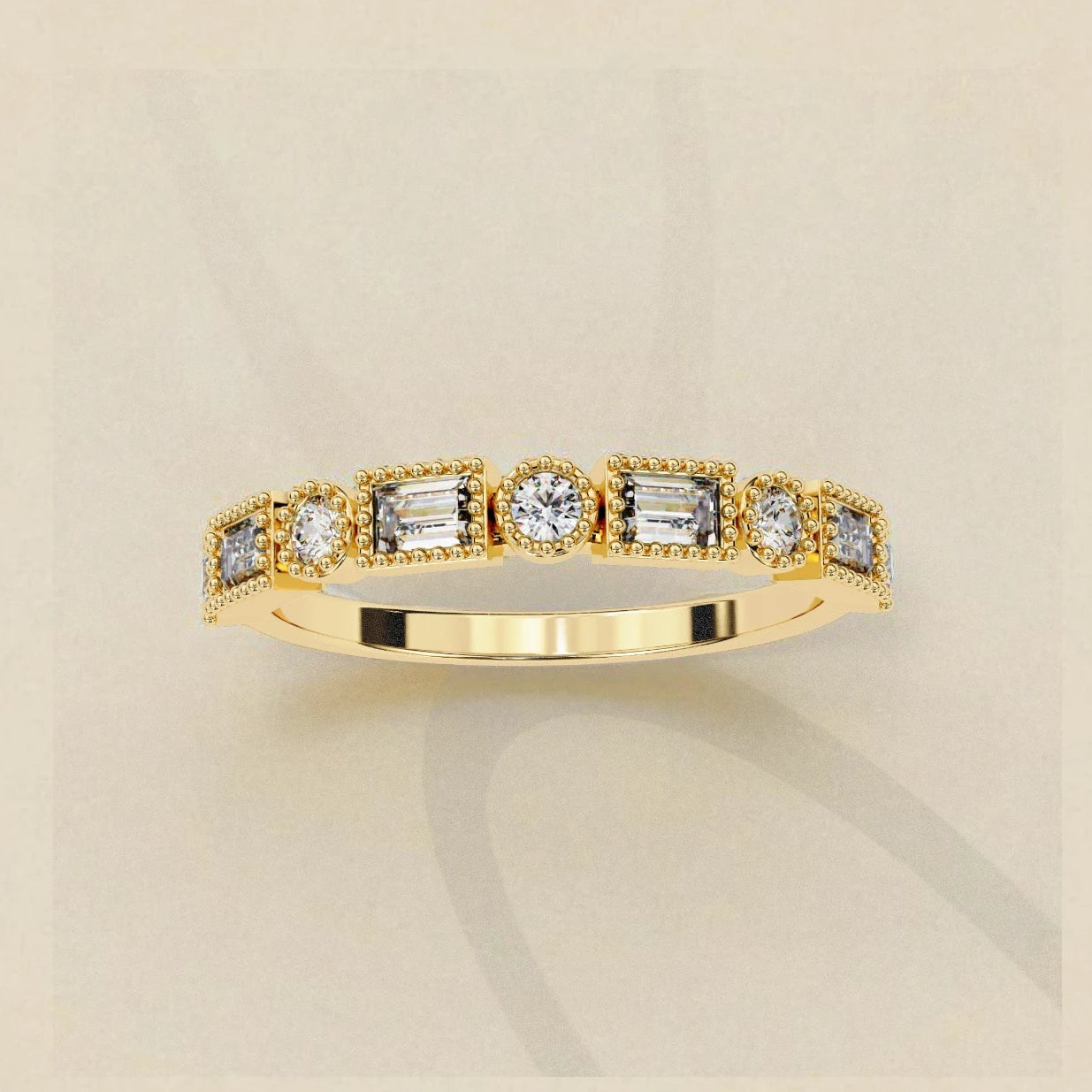 Moissanite Dainty Eternity Band Ring RG-MD-SL-100/173