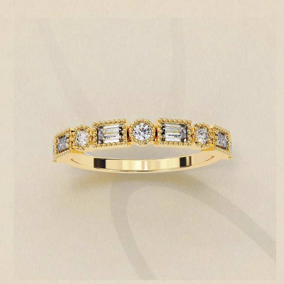 Moissanite Dainty Eternity Band Ring RG-MD-SL-100/173