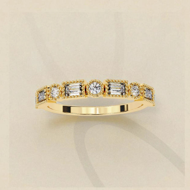 Moissanite Dainty Eternity Band Ring RG-MD-SL-100/173