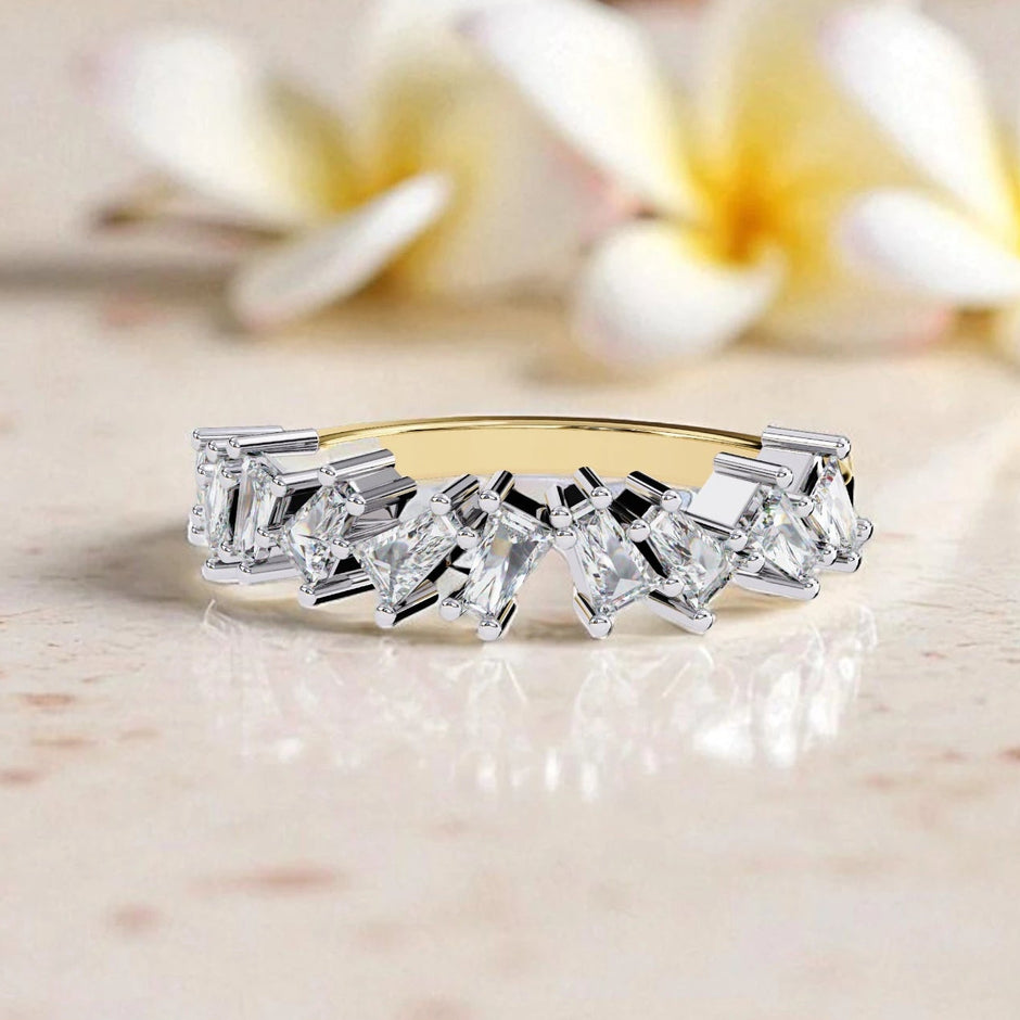 Moissanite Cluster Eternity Band Ring RG-MD-SL-100/172