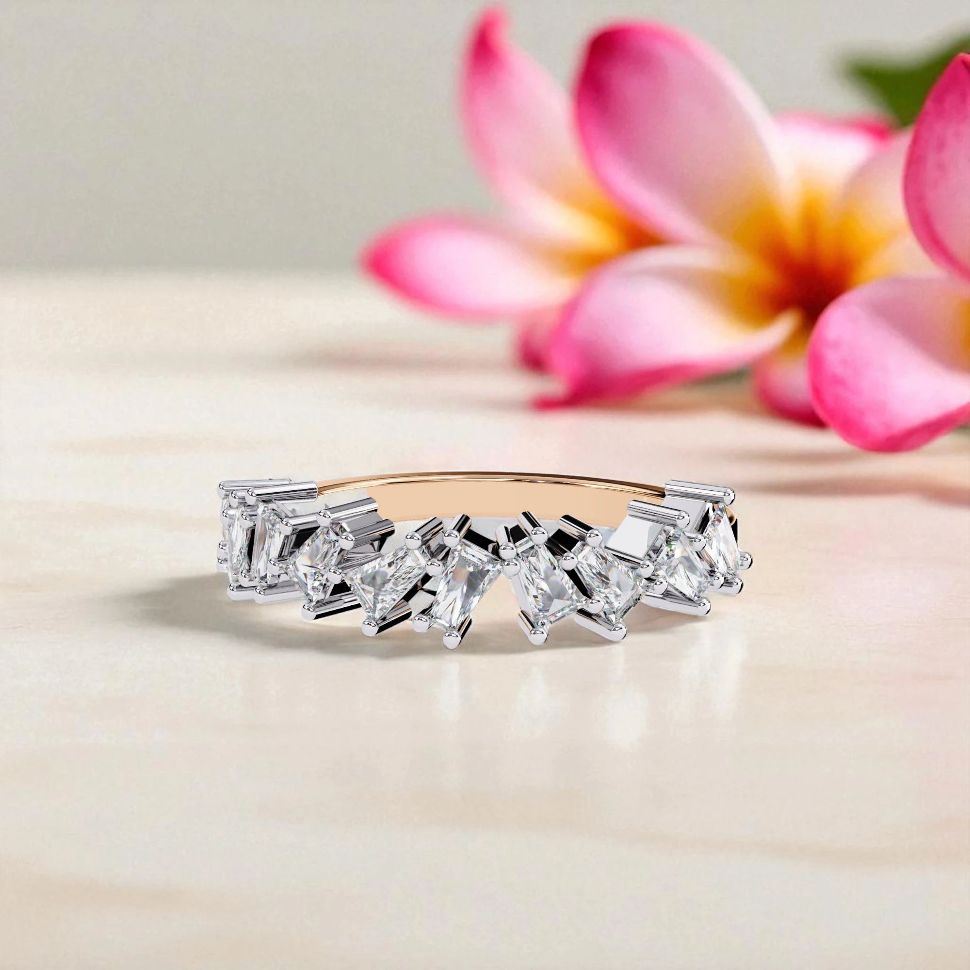 Moissanite Cluster Eternity Band Ring RG-MD-SL-100/172
