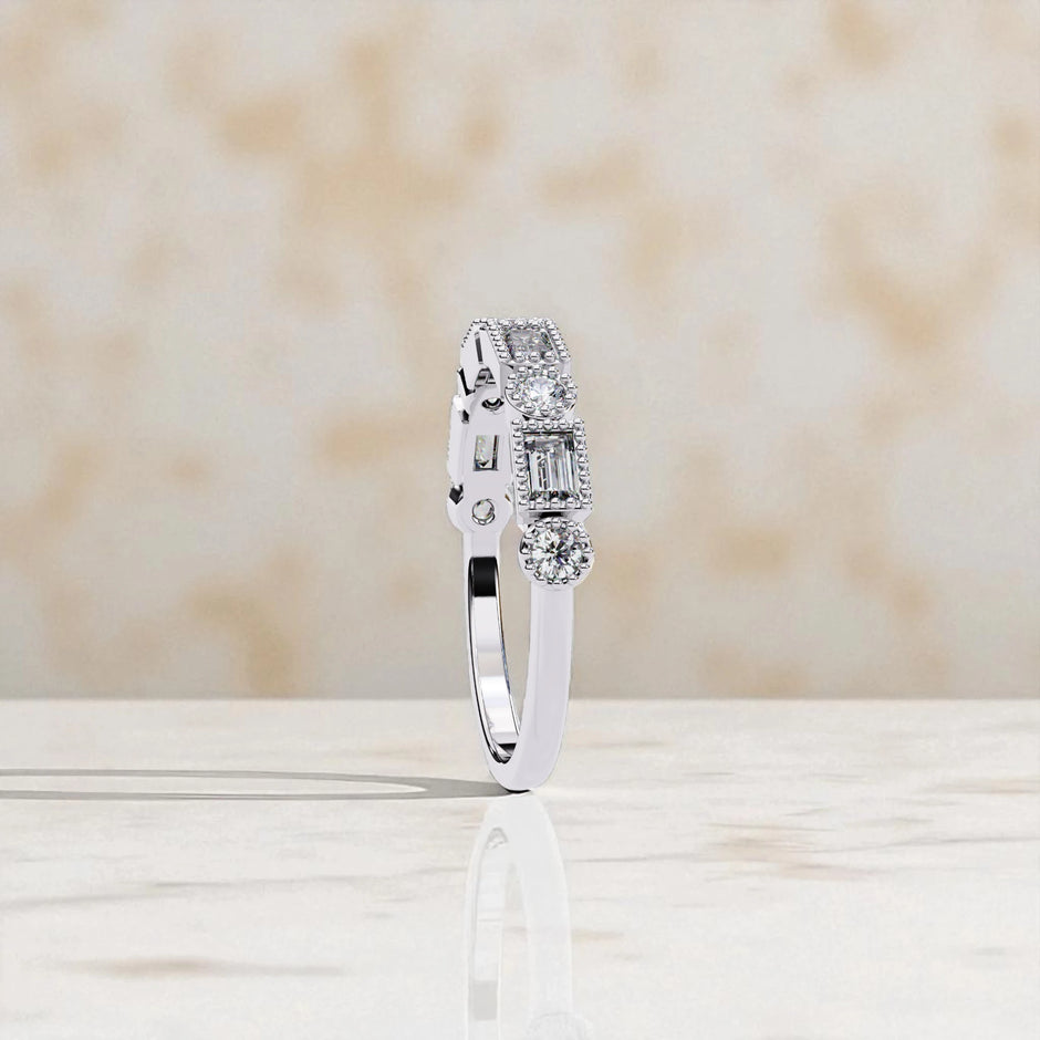 Moissanite Dainty Eternity Band Ring RG-MD-SL-100/173