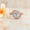 Moissanite  Halo Ring RG-MD-SL-100/23
