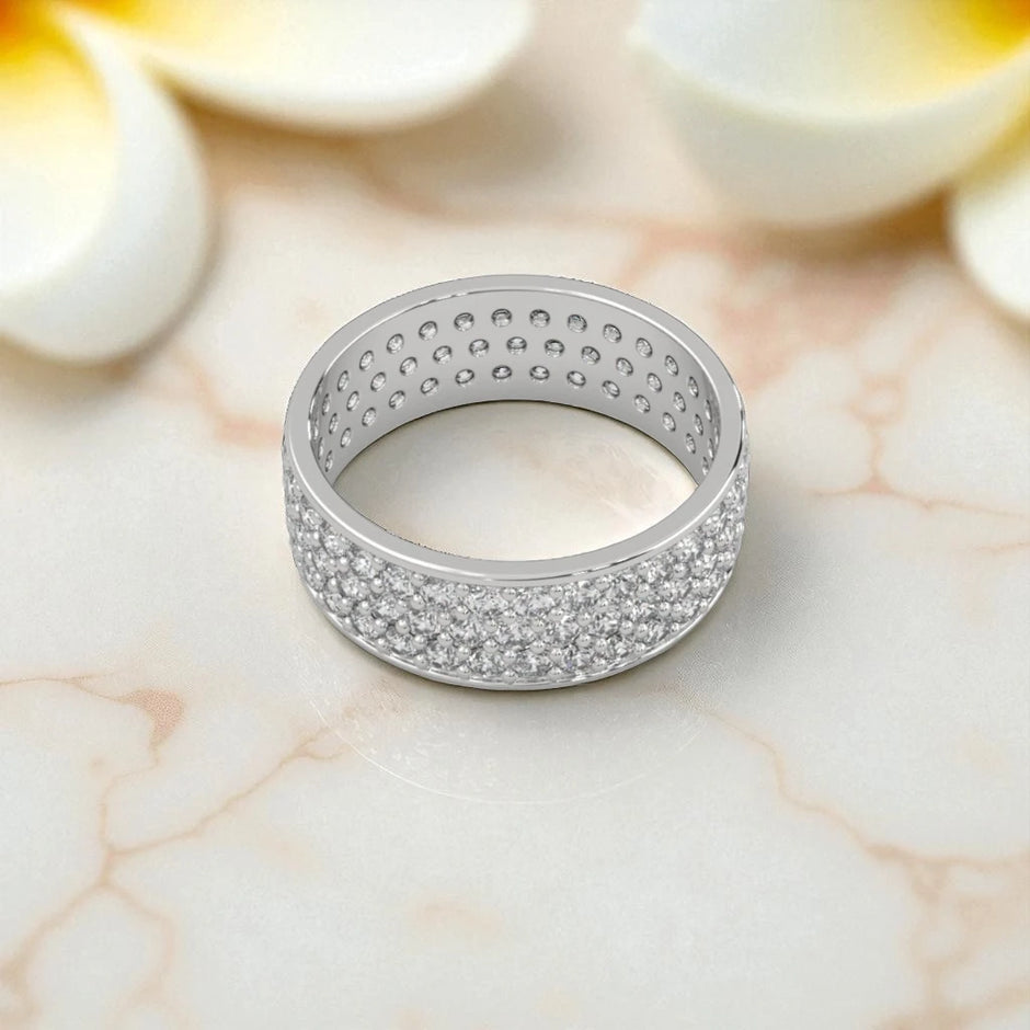 Eternity Moissanite Ring Band RG-MD-SL-100/24