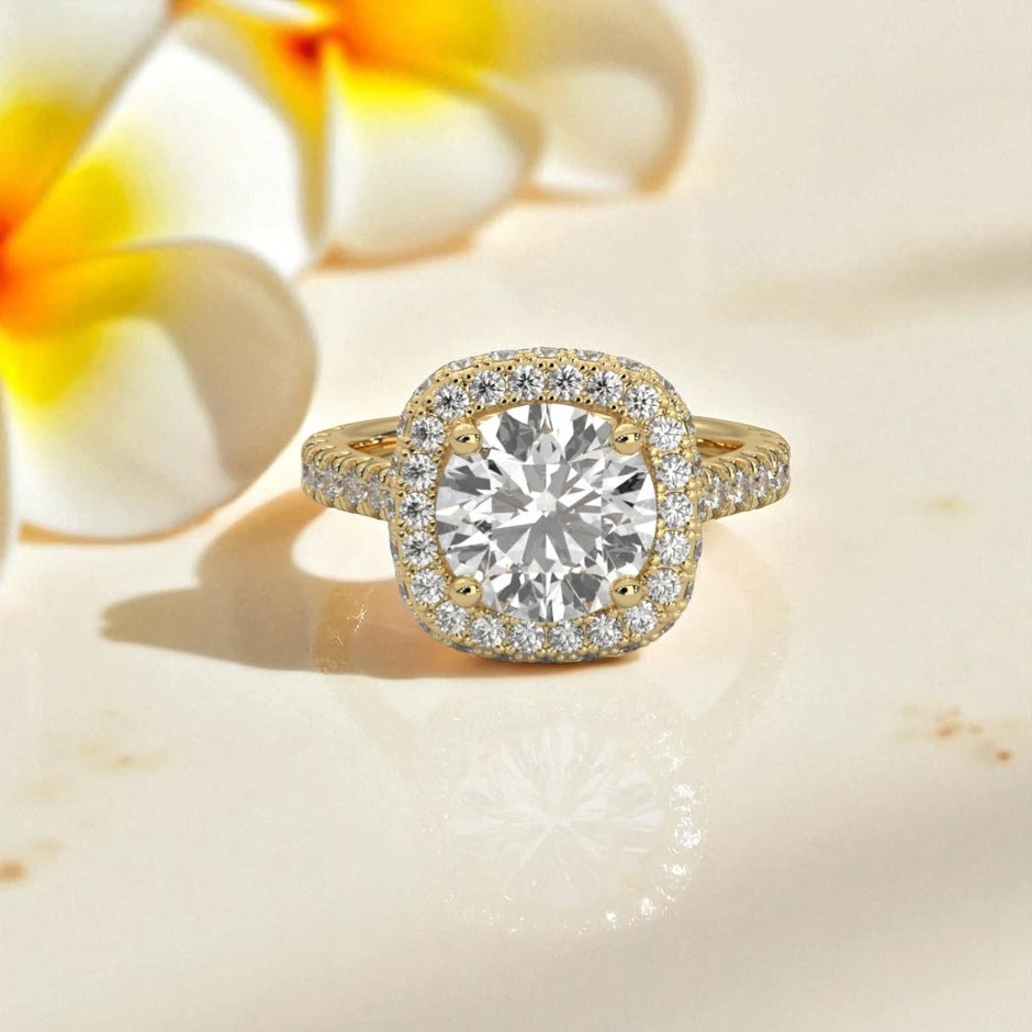 Moissanite  Halo Ring RG-MD-SL-100/25