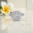 Moissanite  Halo Ring RG-MD-SL-100/25