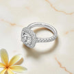 Moissanite  Halo Ring RG-MD-SL-100/25