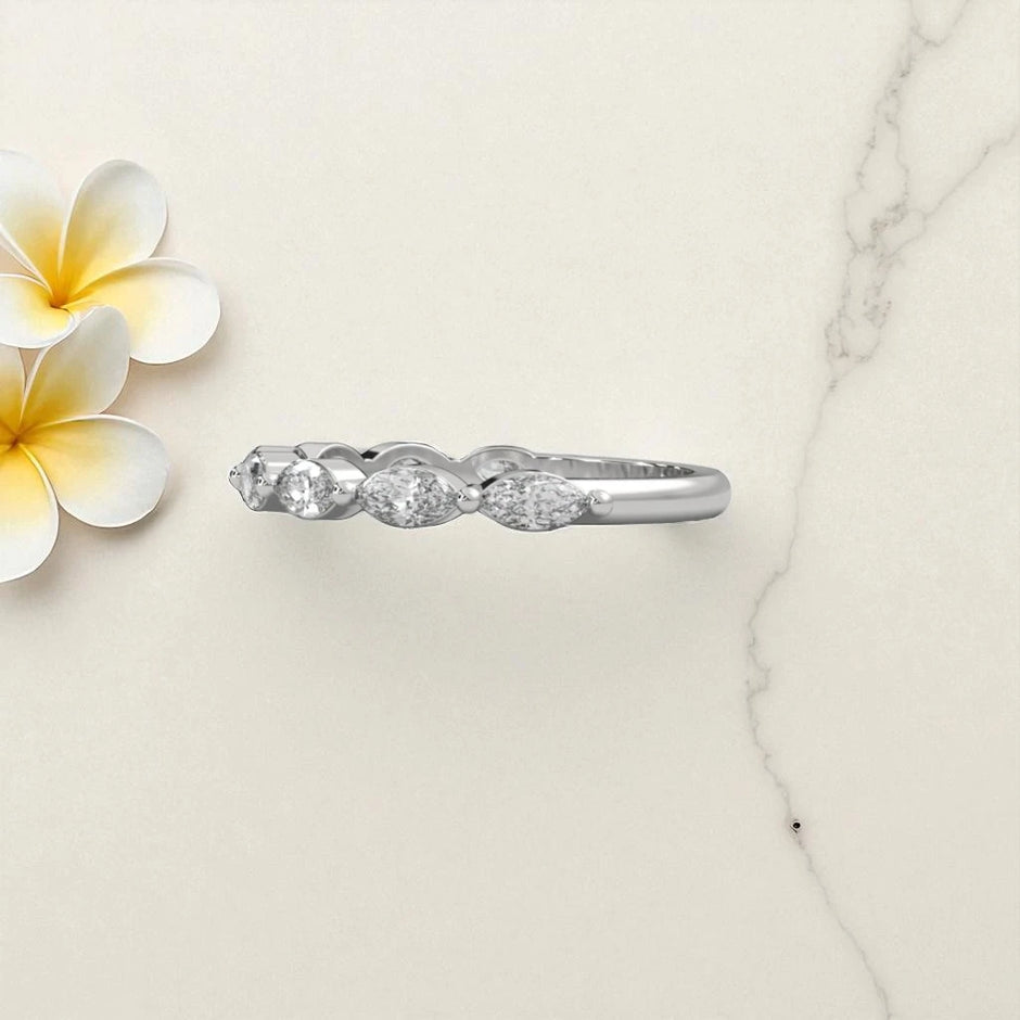Eternity Moissanite Ring Half Band RG-MD-SL-100/26