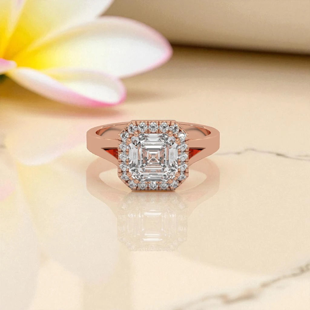Moissanite  Halo Ring RG-MD-SL-100/28