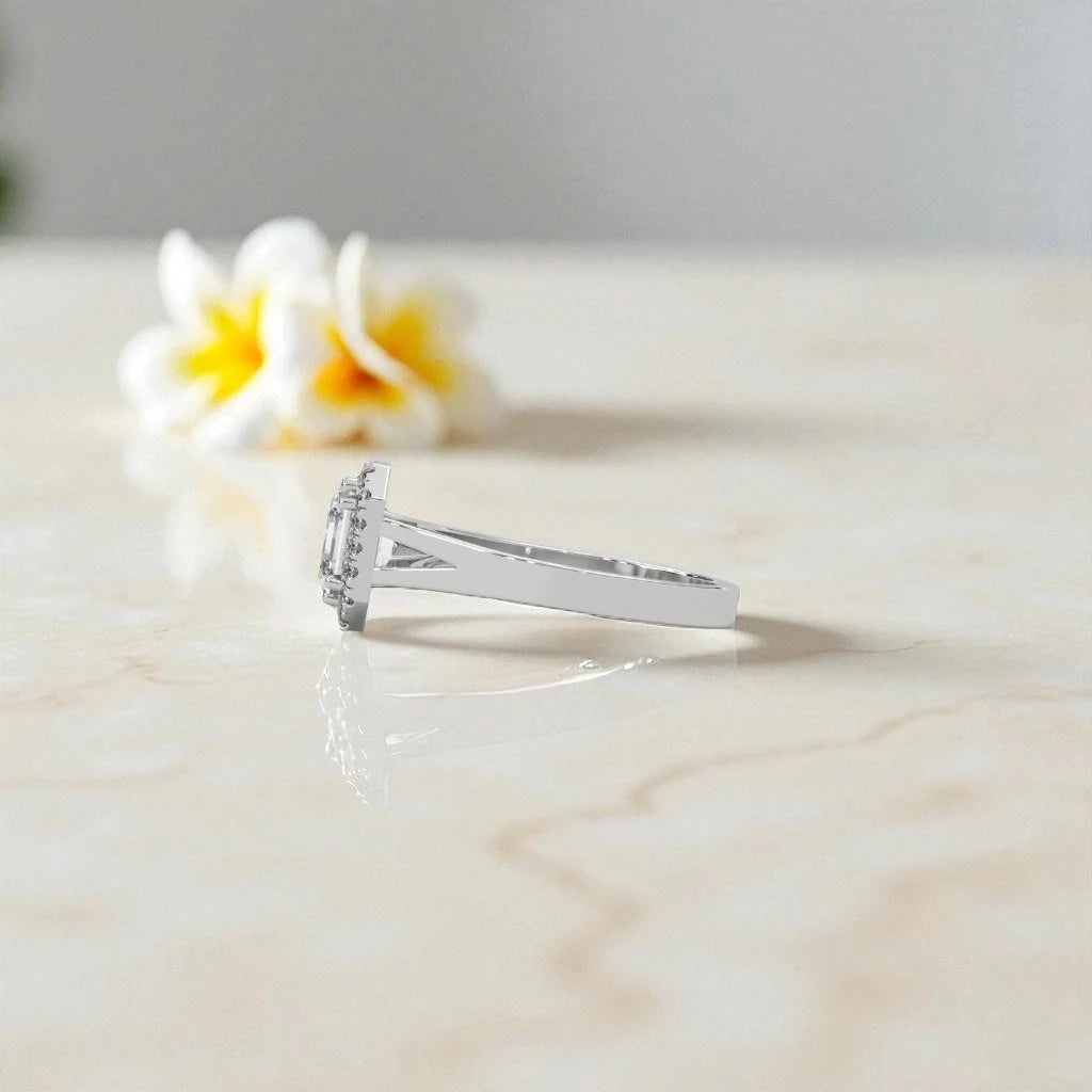 Moissanite  Halo Ring RG-MD-SL-100/28