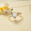 Pear Cut Moissanite Solitaire Ring RG-MD-SL-100/30