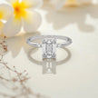 Emerald Cut Moissanite Solitaire Ring RG-MD-SL-100/32