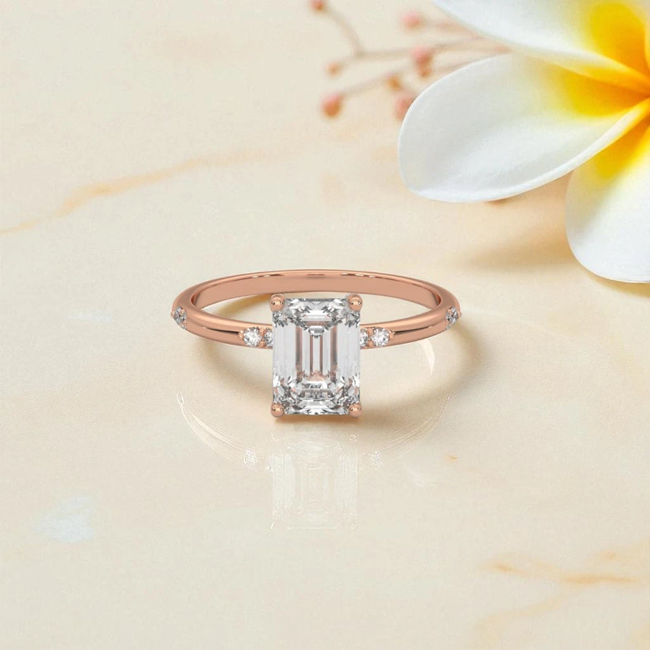 Emerald Cut Moissanite Solitaire Ring RG-MD-SL-100/32
