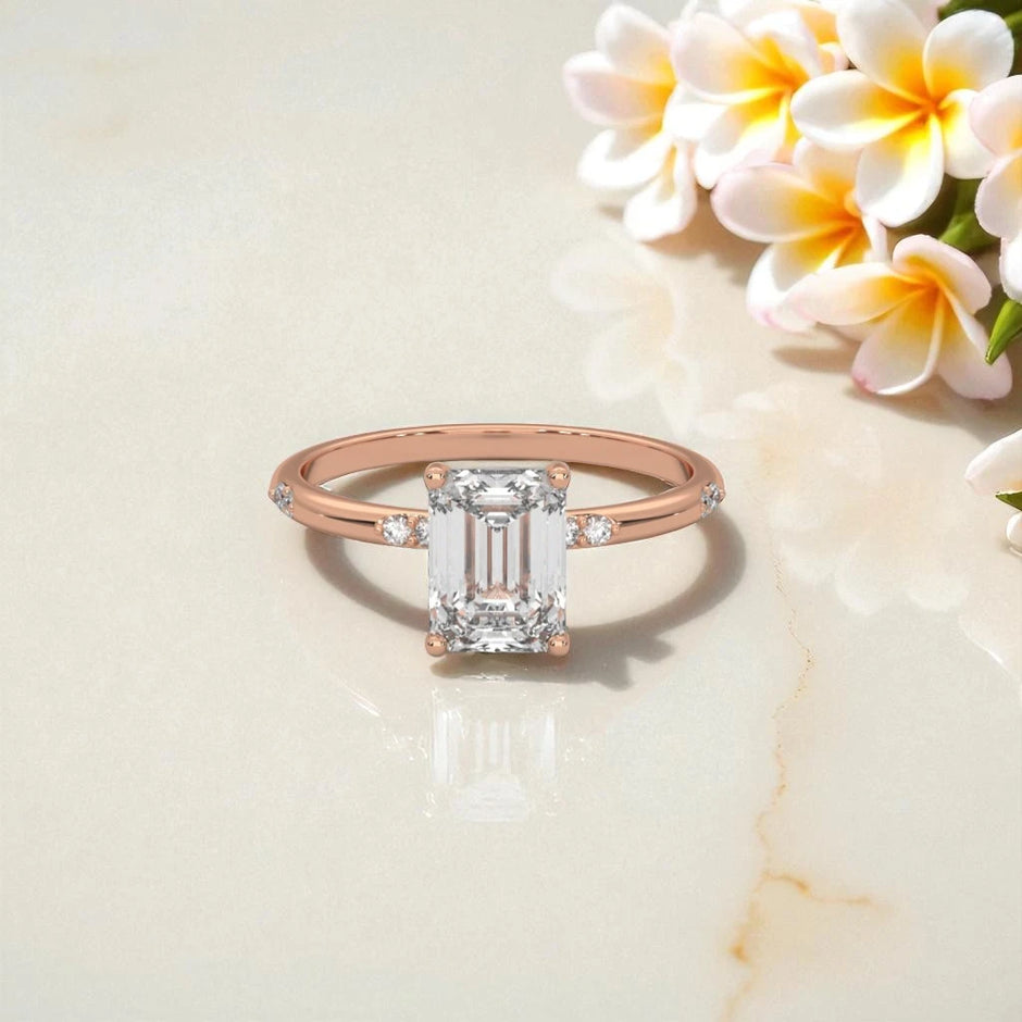 Emerald Cut Moissanite Solitaire Ring RG-MD-SL-100/32