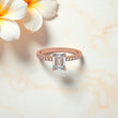Emerald Cut Moissanite Solitaire Ring RG-MD-SL-100/33